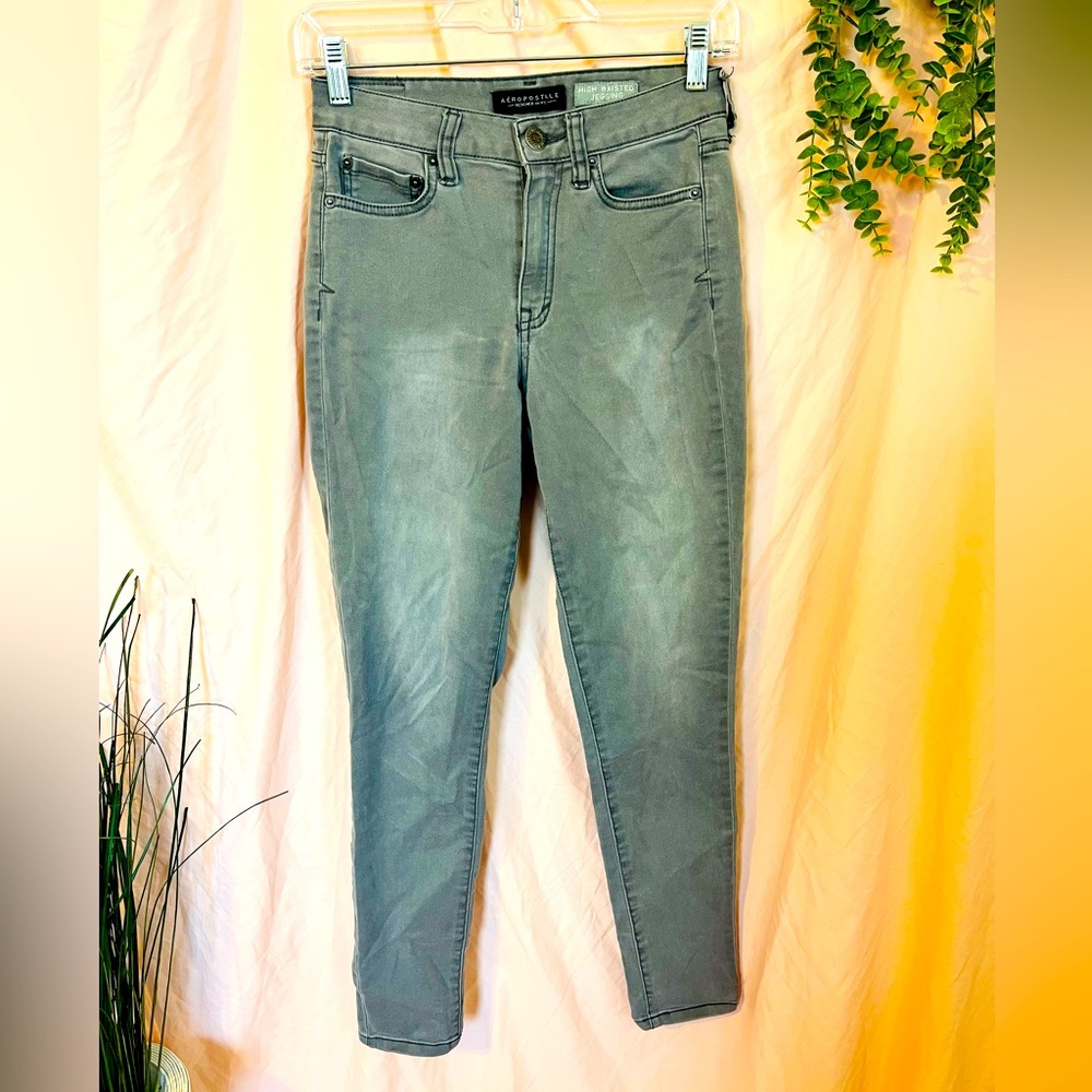 Aeropostale High Waisted Gray Jeggings